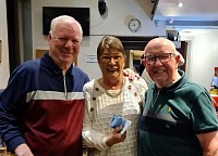 Summer Doubles Champions: Raymond Clark & Tam Stewart (Clarky`s) with Alice presenting!